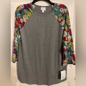 LuLaRoe 3/4 sleeves Randy top 2XL NWT